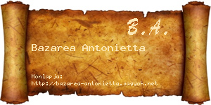Bazarea Antonietta névjegykártya